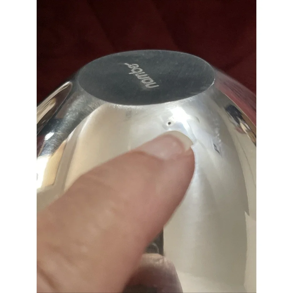 2- Nambe Tri Corner & Butterfly Small Bowls Silver Alloy Metal MT0809 & MT0808